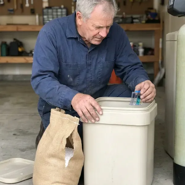 HCL Plumbing technician providing water softener repair in New York, NY